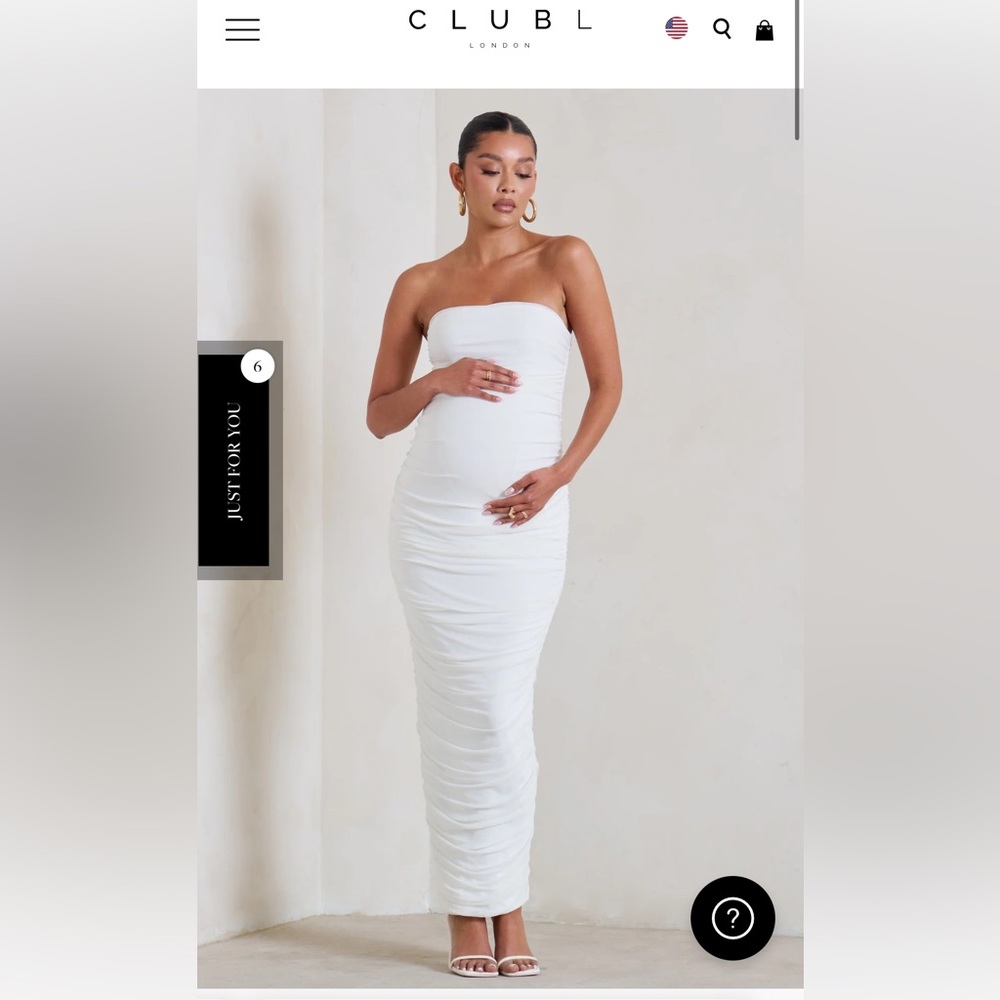 Maternity strapless dress